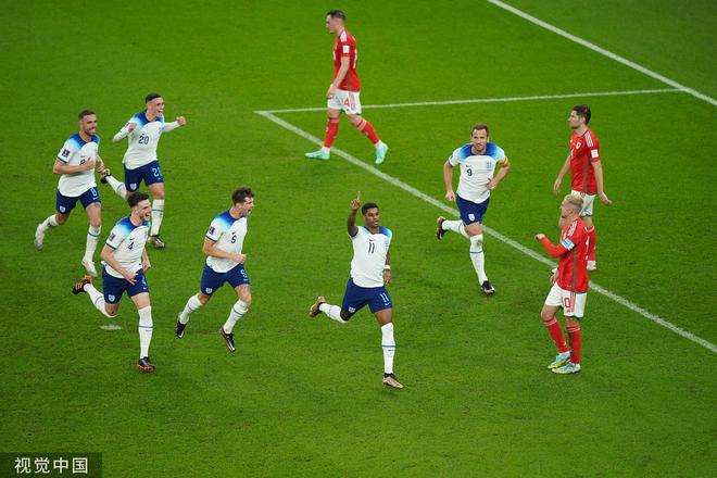 世界杯-拉什福德双响 英格兰3-0威尔士B组头名出线