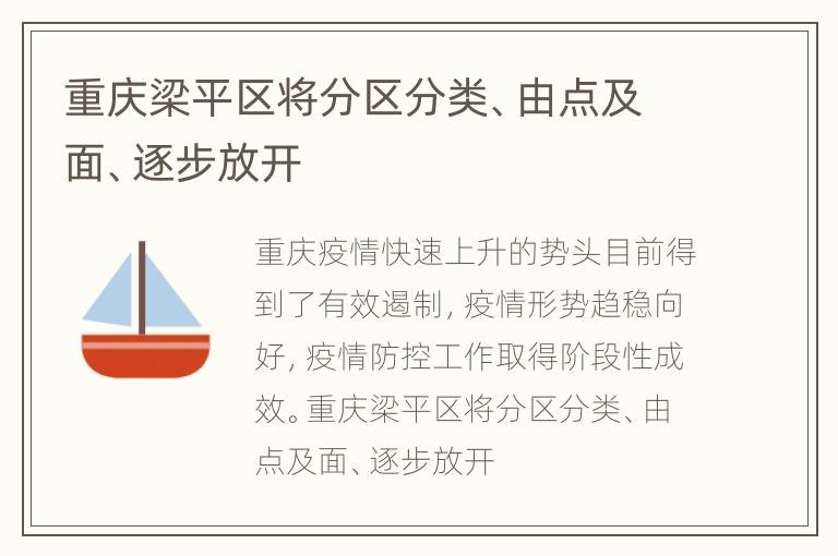 重庆梁平区将分区分类、由点及面、逐步放开