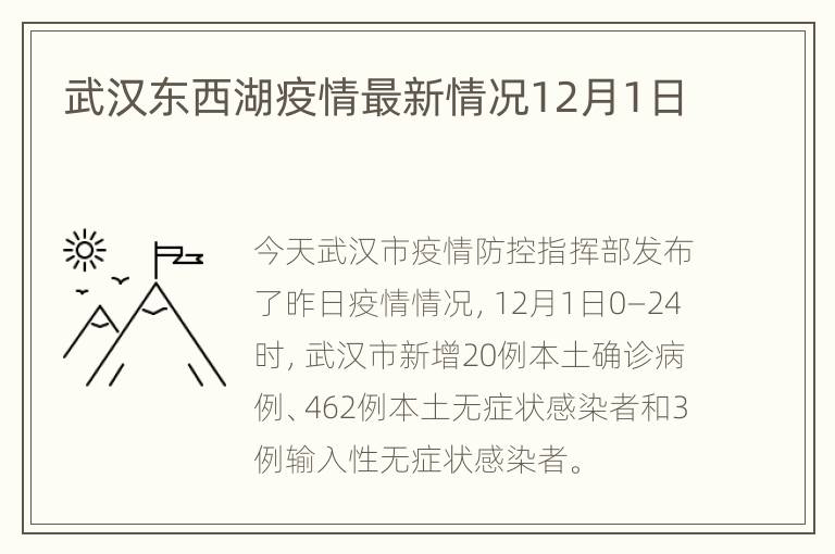 武汉东西湖疫情最新情况12月1日