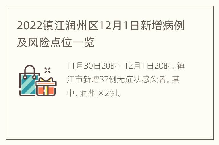 2022镇江润州区12月1日新增病例及风险点位一览