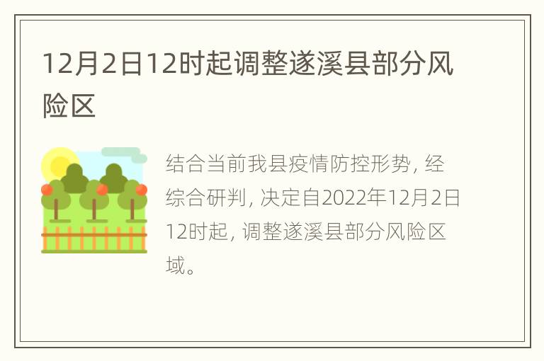 12月2日12时起调整遂溪县部分风险区