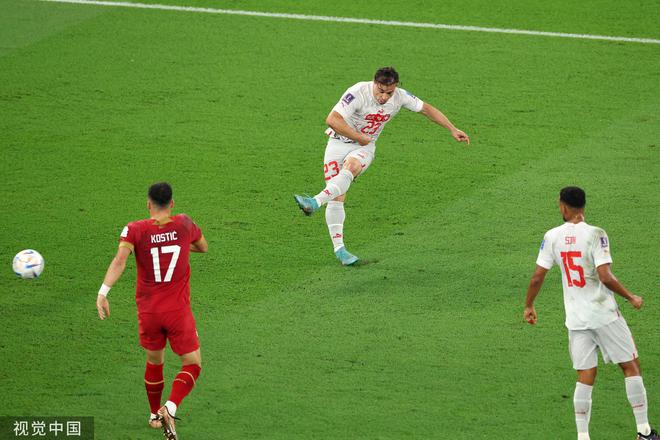索乌做球，沙奇里左脚爆射破门 瑞士1-0塞尔维亚