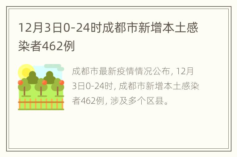 12月3日0-24时成都市新增本土感染者462例