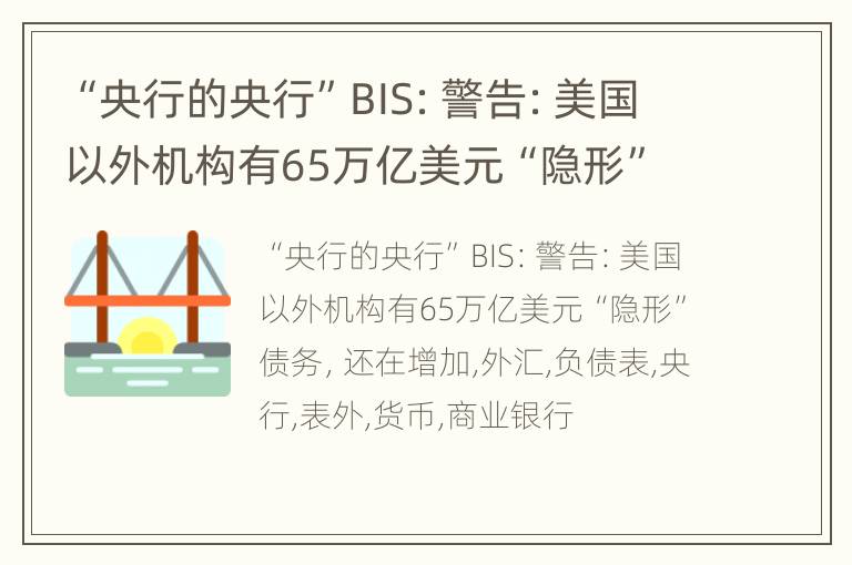 “央行的央行”BIS：警告：美国以外机构有65万亿美元“隐形”债务，还在增加