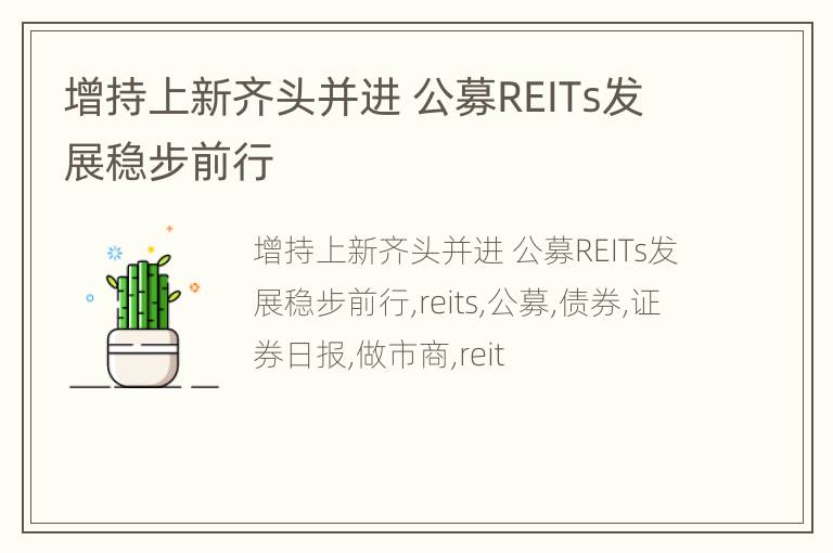 增持上新齐头并进 公募REITs发展稳步前行