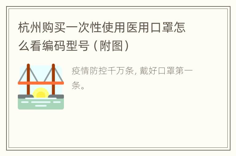 杭州购买一次性使用医用口罩怎么看编码型号（附图）