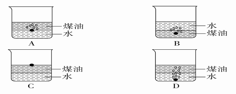 水和煤油哪个密度大