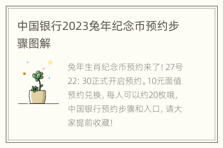 中国银行2023兔年纪念币预约步骤图解