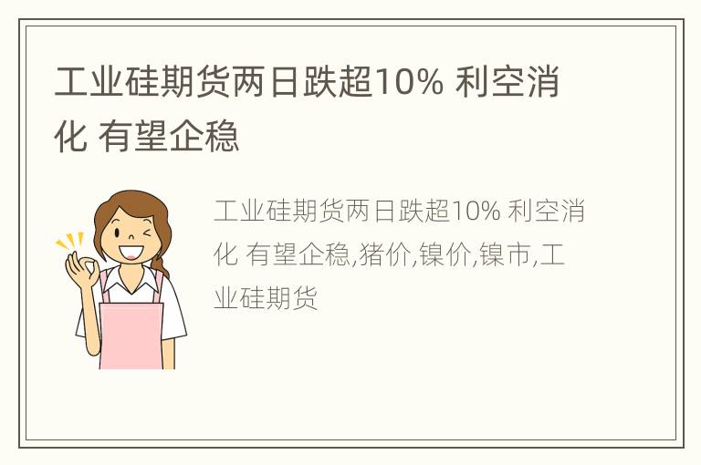 工业硅期货两日跌超10% 利空消化 有望企稳