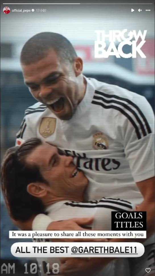 佩佩祝福贝尔：很高兴与你分享这么多美妙时刻