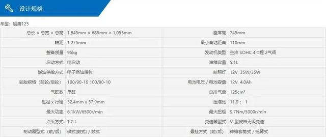 雅马哈旭鹰125参数配置（雅马哈旭鹰125对比巧格）(8)