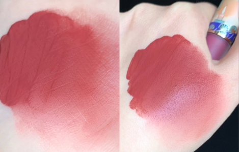 卡婷清平乐联名轻颜唇釉C02赤薇试色，超级温柔的玫瑰豆沙