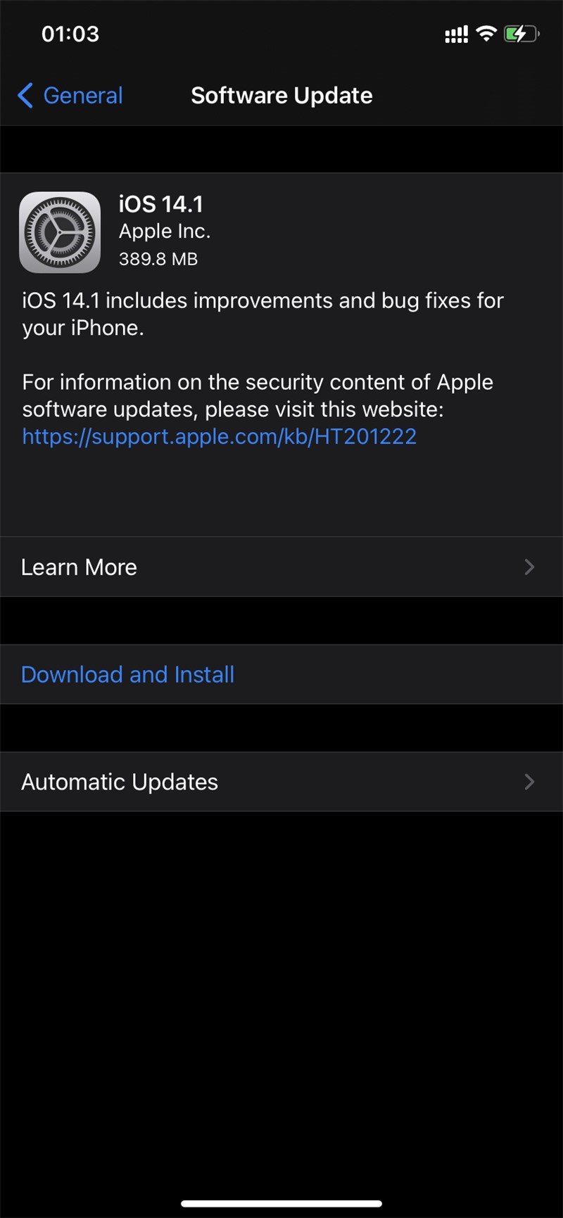 ios14.1正式版更新了什么?iOS14.1正式版更新内容截图