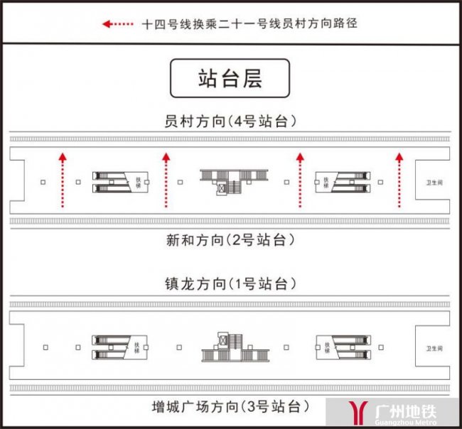 1月17日起广州地铁镇龙站换乘方式将调整（附图）