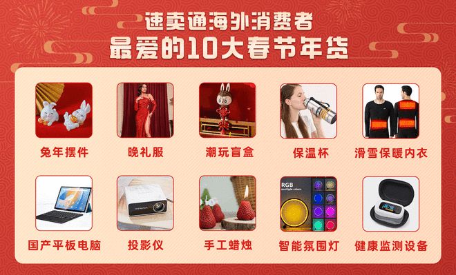 速卖通公布海外热卖十大年货：兔年摆件、国风晚礼服、东方保温杯等上榜