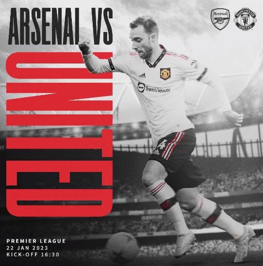 曼联官方发布对阵阿森纳海报：埃里克森出镜