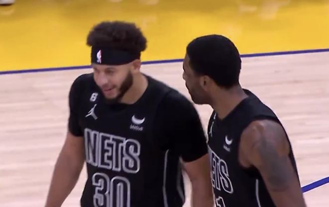 篮网逆转勇士！欧文安慰小库里，库里自责+与兄弟畅聊，赵四淡定