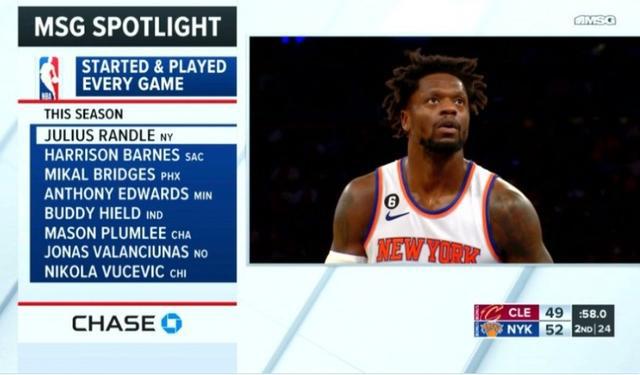 赛季全勤球员：兰德尔大桥华子希尔德 瓦兰武器巴恩斯普拉姆利